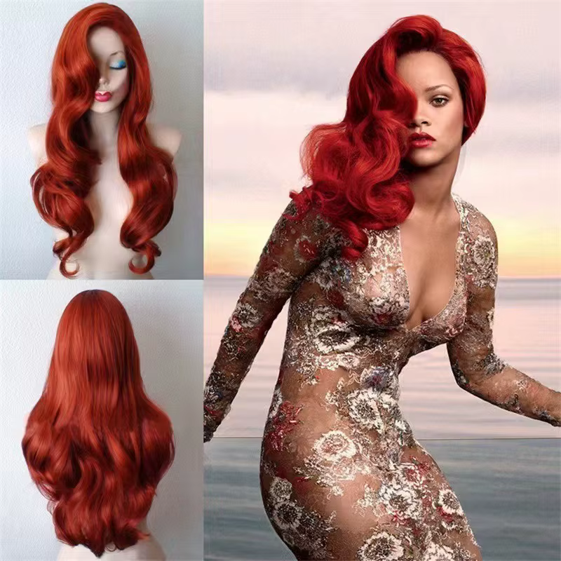 Anime la petite sirène rôle Cos perruque Halloween mascarade habiller cheveux longs bouclés boule
