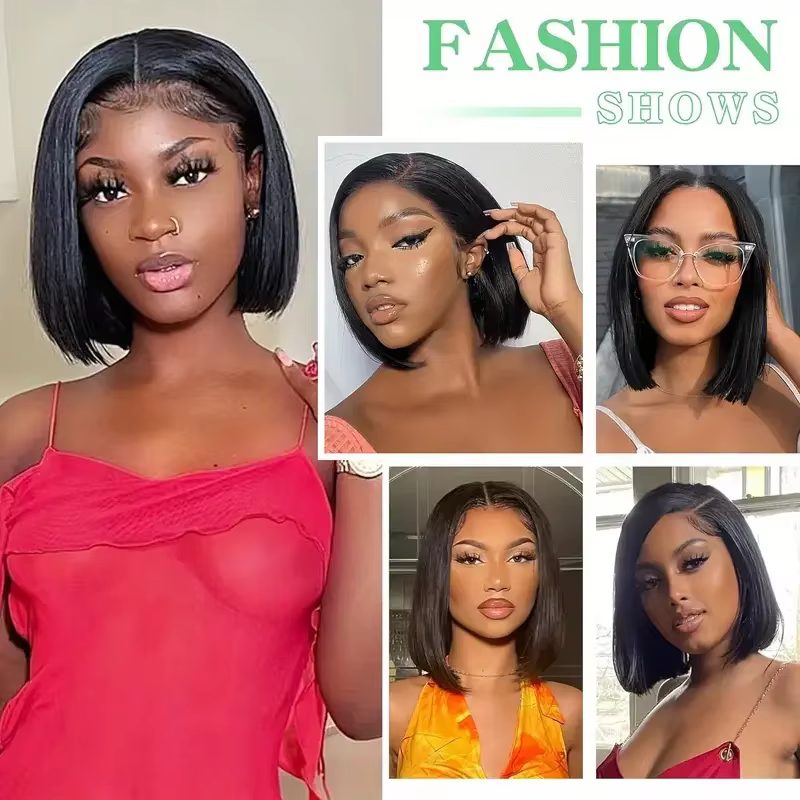 Nouvelle perruque synthétique Lace Front 4x4 de 10 pouces 2026