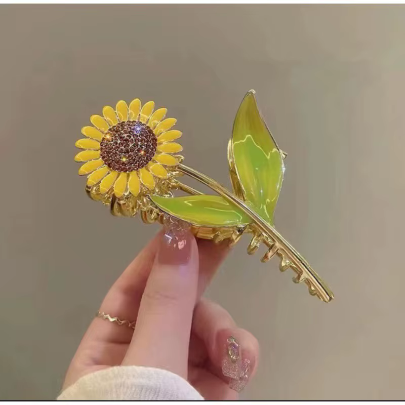 Pince à cheveux élégante surdimensionnée motif épi de blé : Luxueuse pour femme