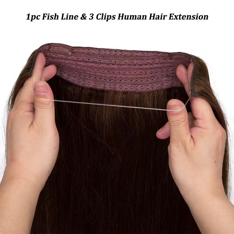 Extensions de cheveux Halo lisses à clipser