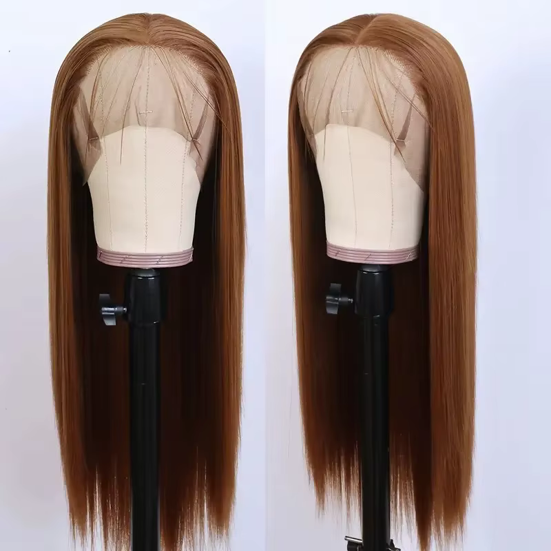 Perruque longue et lisse pour femme