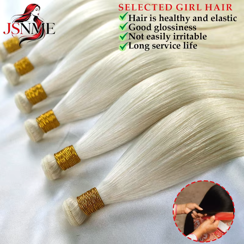 JSNME Genius Extensions de trame 100% trames de cheveux vraiment humains paquets coudre dans