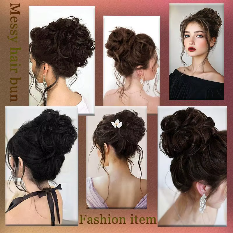 Chignon synthétique à clipser