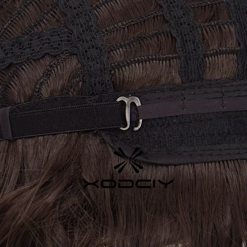 Frodo Baggins Cosplay perruque marron court bouclés résistant à la chaleur cheveux synthétiques jeu de rôle perruques +