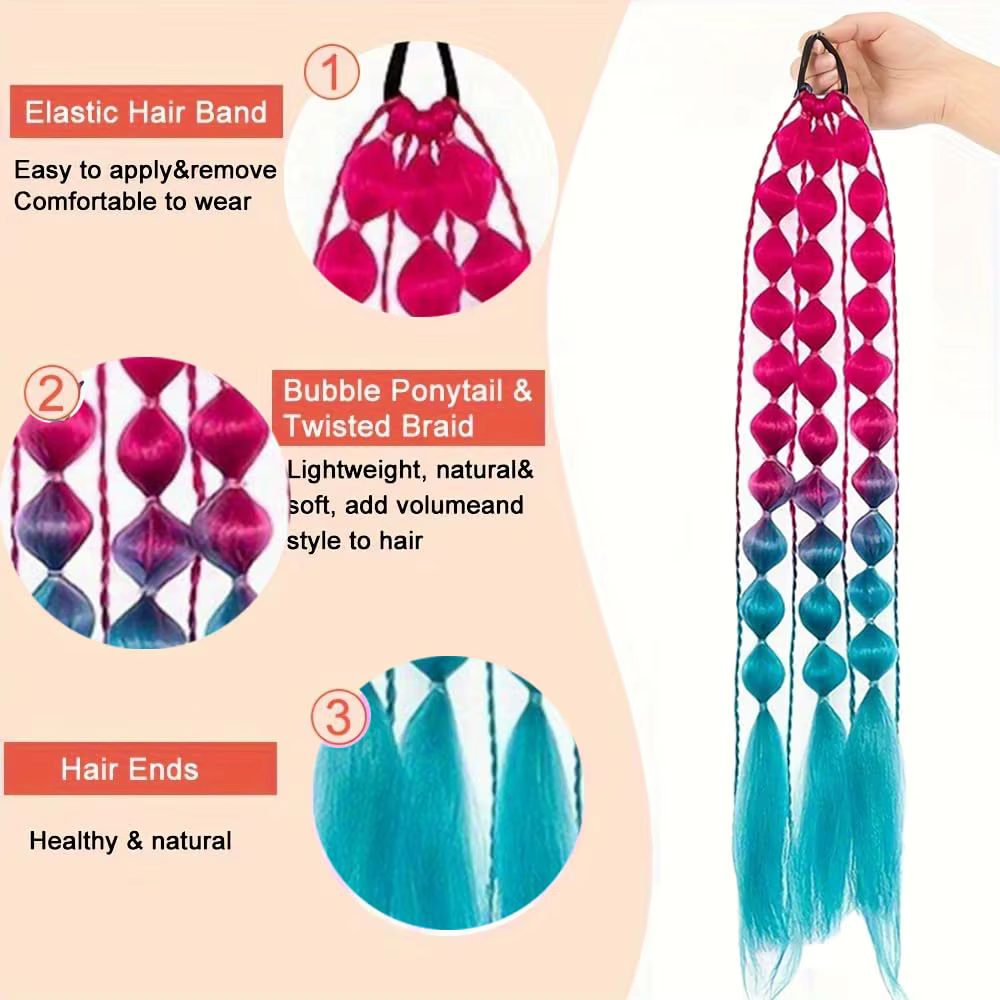 Extensions de cheveux colorées
