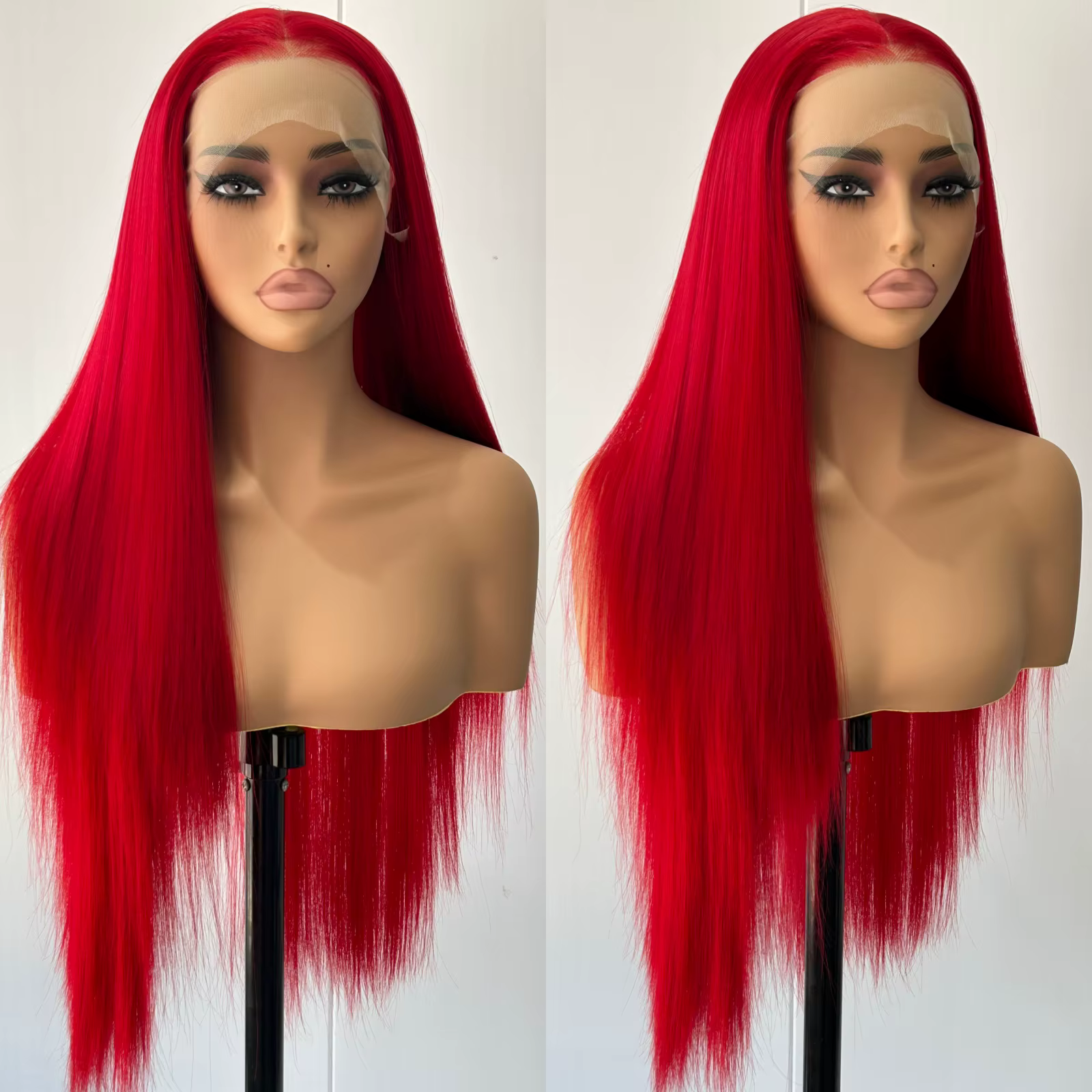 Perruque Lace Front Wig synthétique lisse et longue