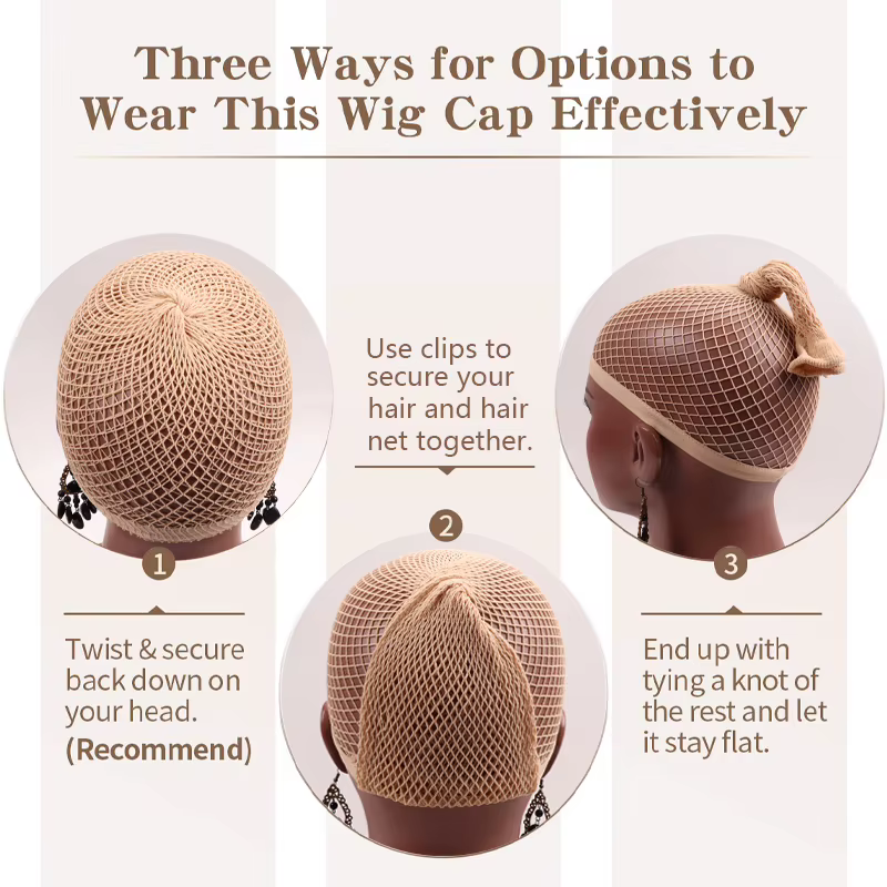 Nunify maille perruque casquette très élastique filet à cheveux extensible extrémité ouverte résille