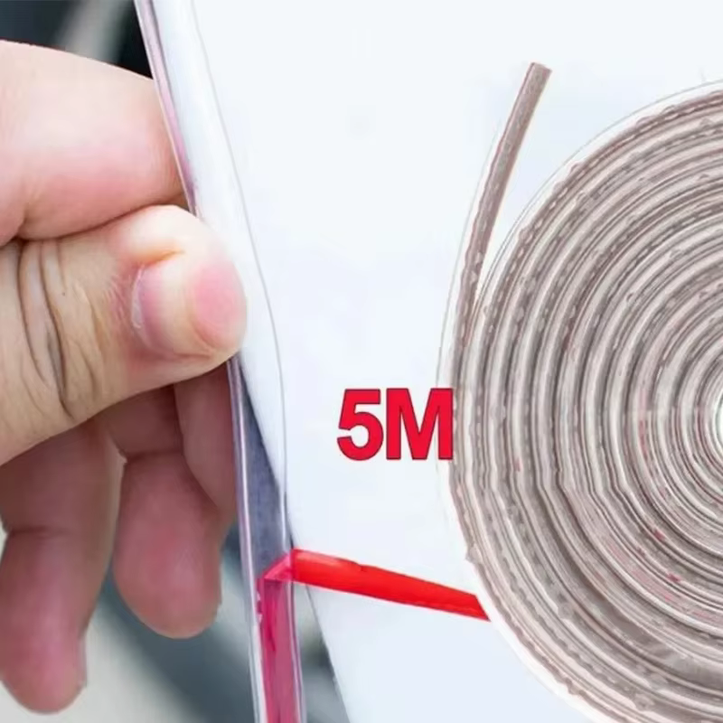 Bandes transparentes de protection contre les rayures pour bord de porte de voiture, 5M, bande d'étanchéité Anti-collision pour porte de voiture, bande transparente anti-rayures