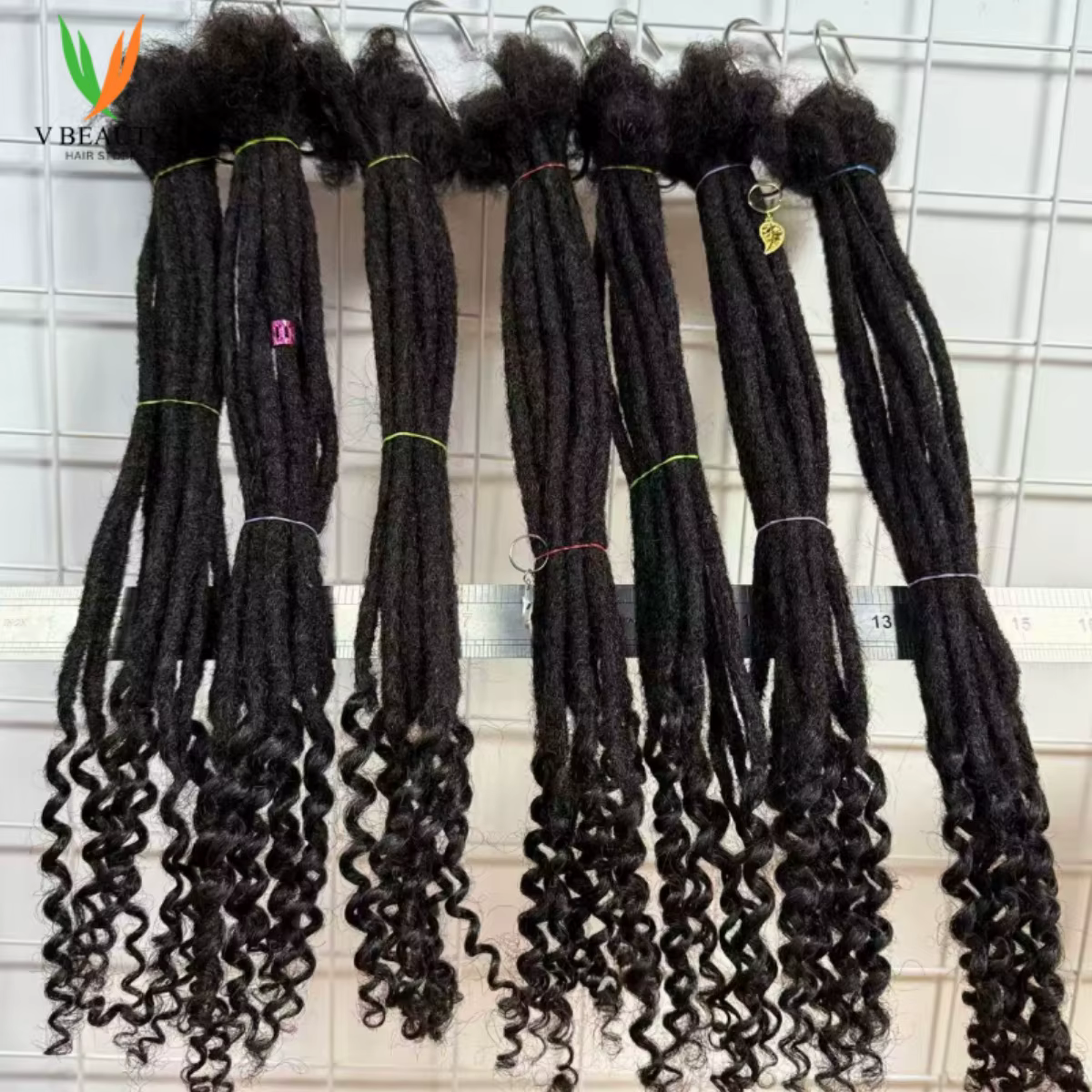 Extensions de Locs en Cheveux Humains avec Pointes Bouclées