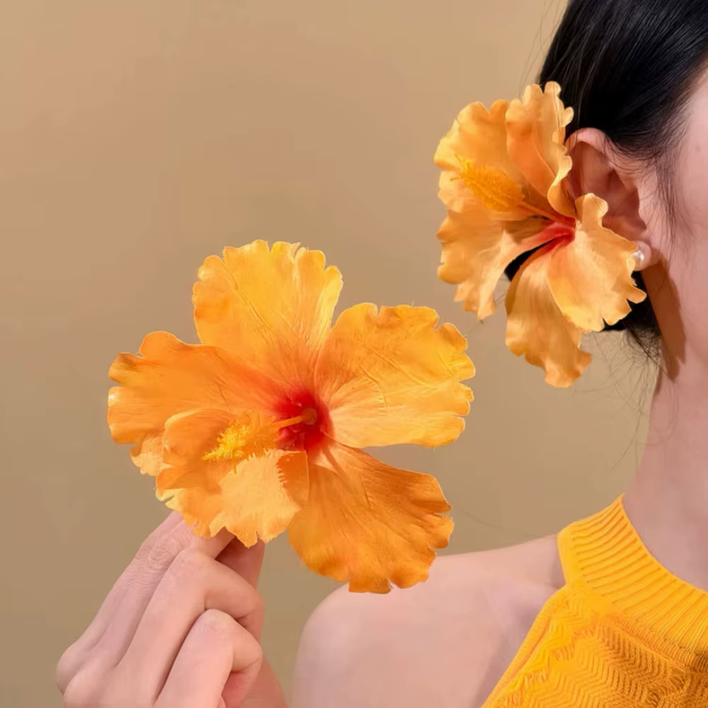 Pince à cheveux fleur d'hibiscus