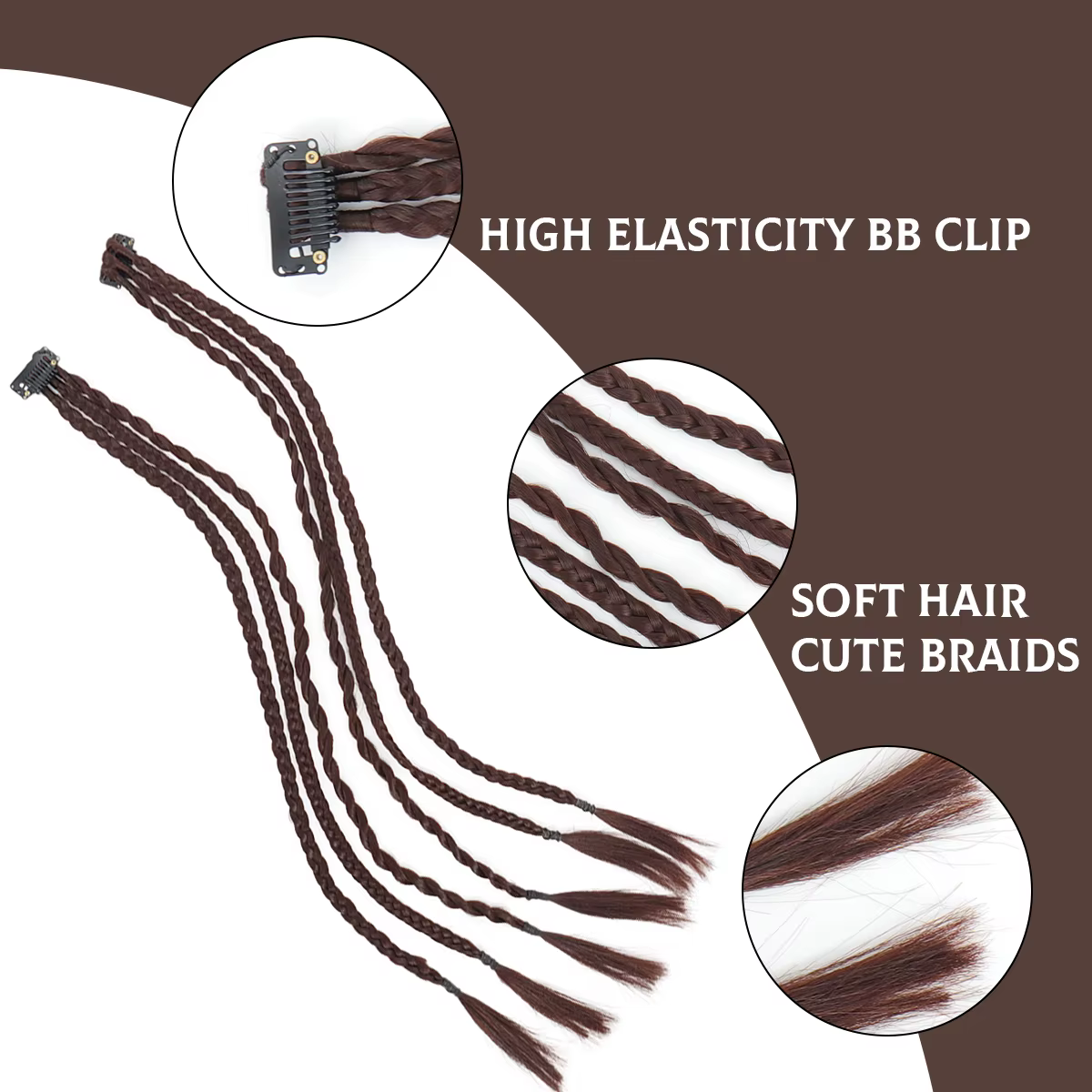 Extensions de cheveux tressés à Clip