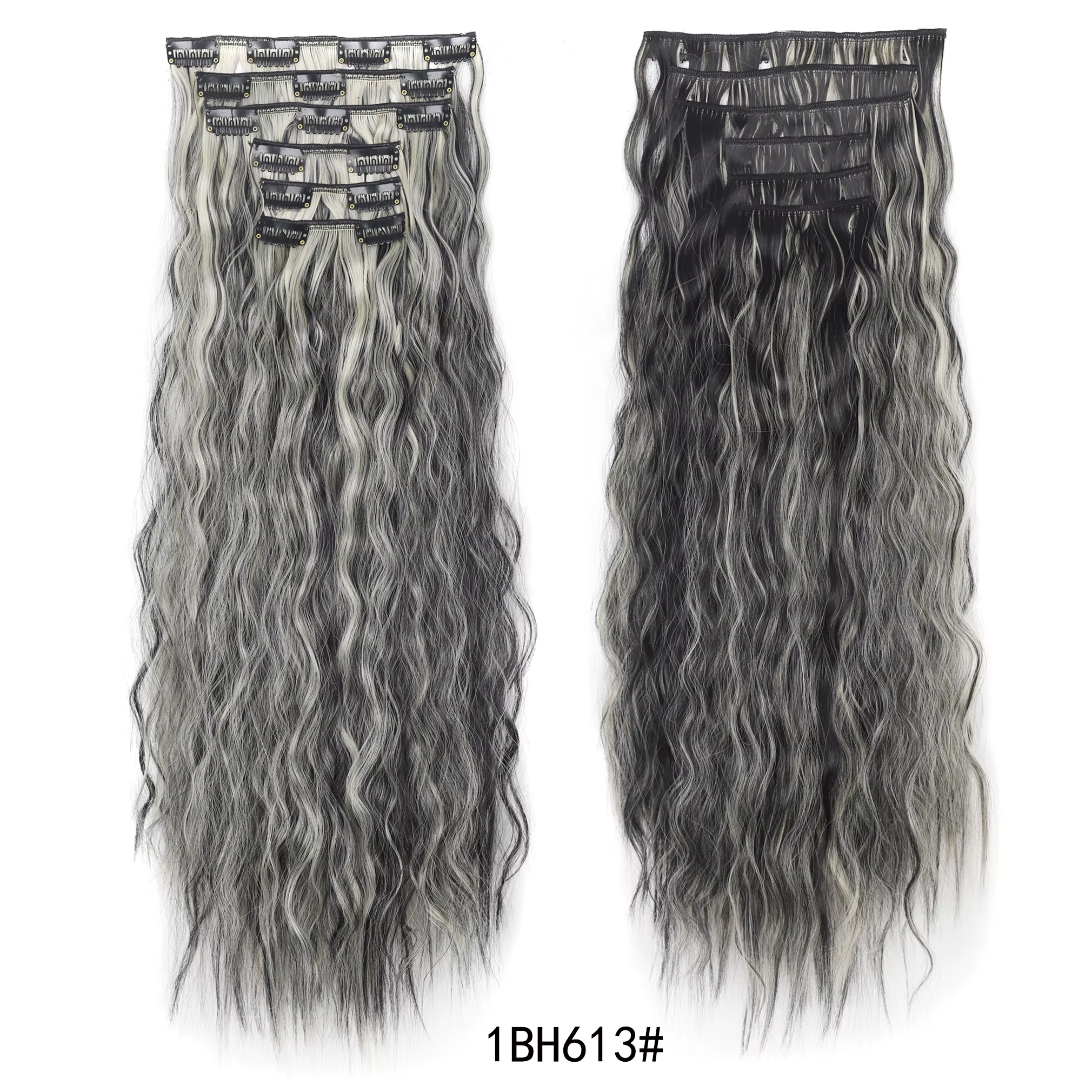 Extensions capillaires synthétiques bouclées à clips