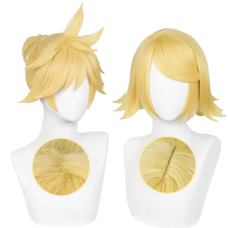 Perruque de cosplay Halloween Anime Rin Len
