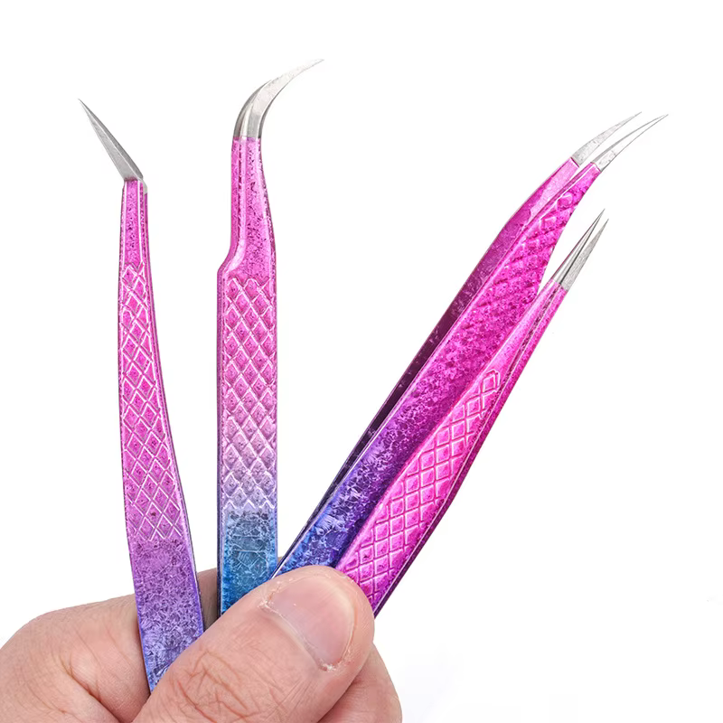 Pince à épiler professionnelle pour extensions de cils