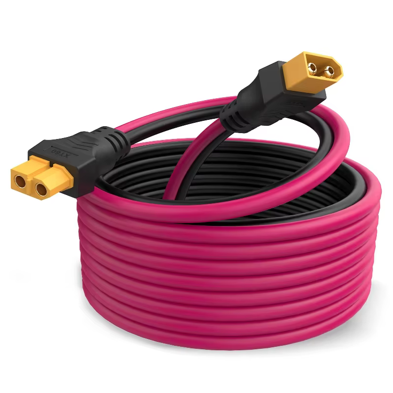 Câble d'extension XT60 12AWG XT60 vers XT60, avec connecteurs mâles à femelles, adapté à la batterie de télécommande de panneau solaire