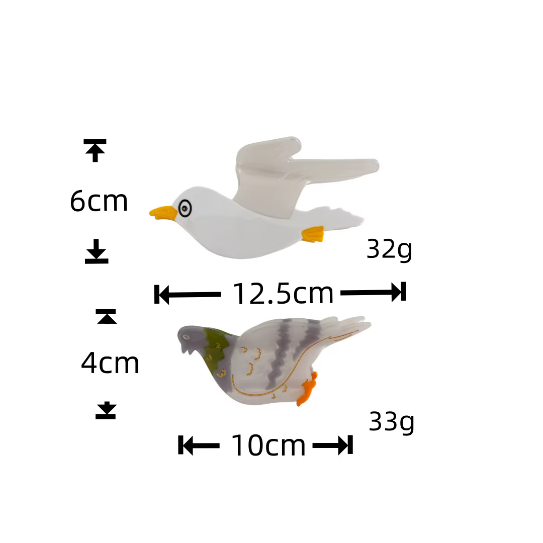 Nouvelle collection 2026 : Pinces à cheveux créatives en forme d'oiseaux (pigeon