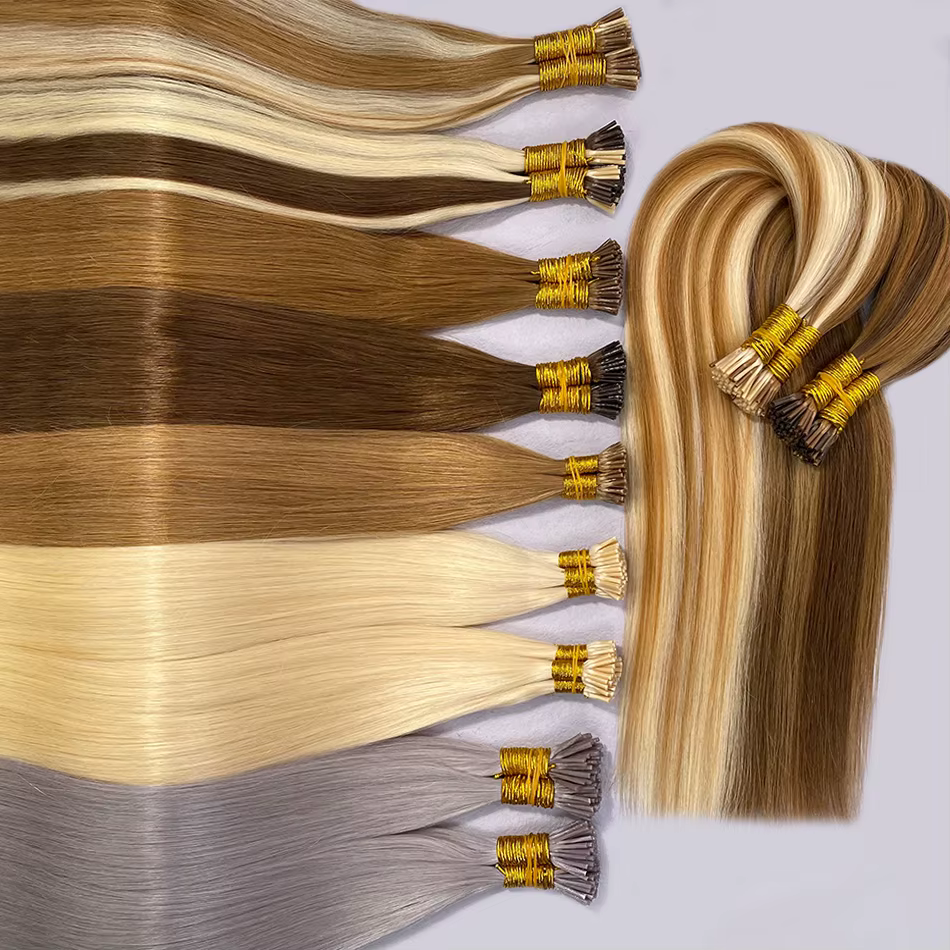 Extensions de cheveux I-Tip en kératine vierge naturelle
