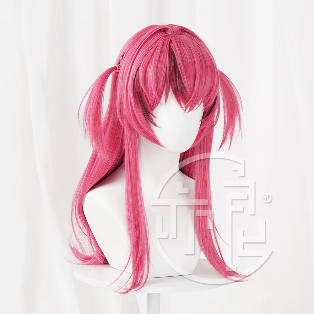 Nikke: déesse de la victoire mât Cosplay perruque romantique femme de chambre mât 60 cm longue ligne droite pastèque cheveux synthétiques résistant à la chaleur