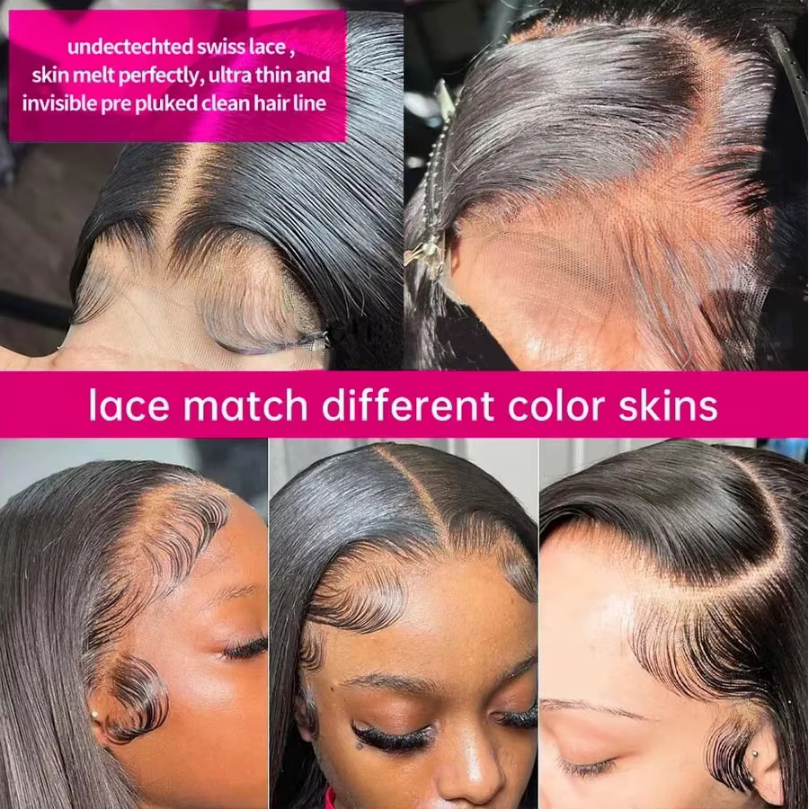 13x4 perruques sans colle cheveux humains prêt à porter perruque courte Bob porter et aller perruques sans colle droite dentelle avant perruque de cheveux humains pour les femmes