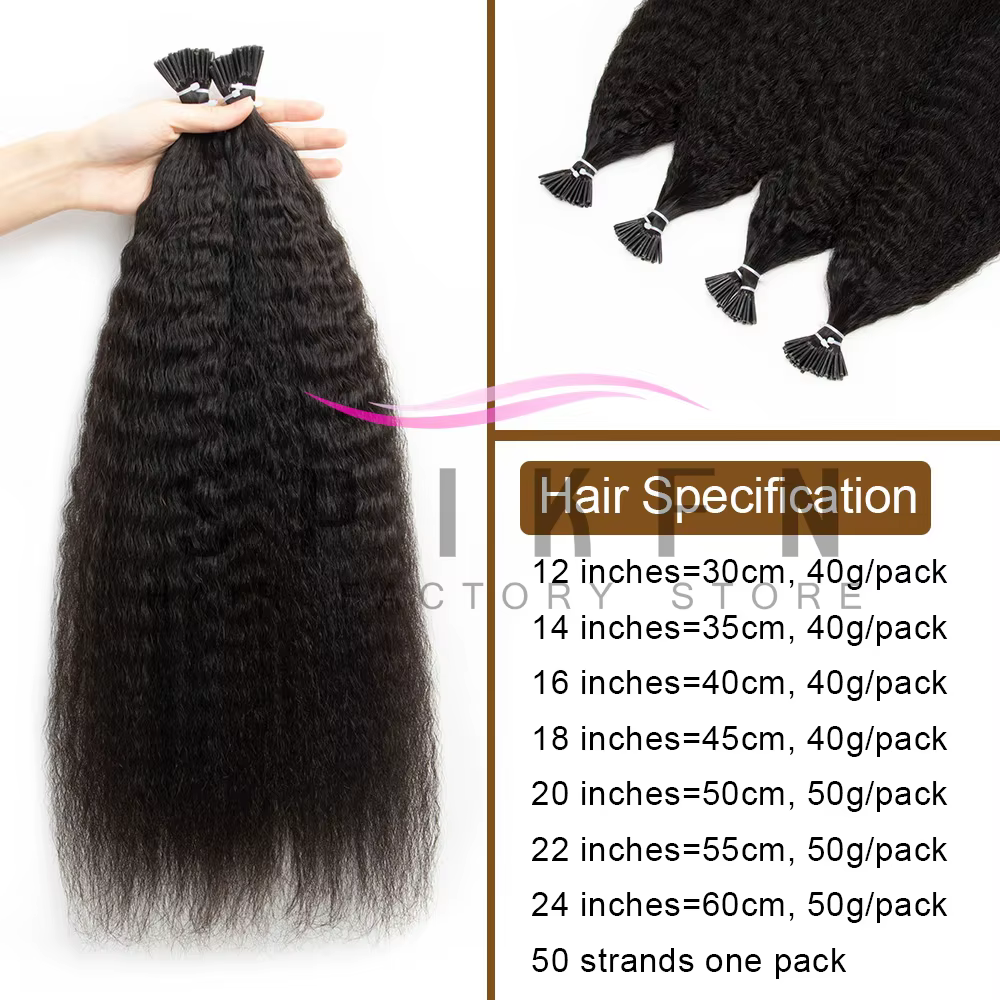 Extensions de cheveux humains naturels noirs