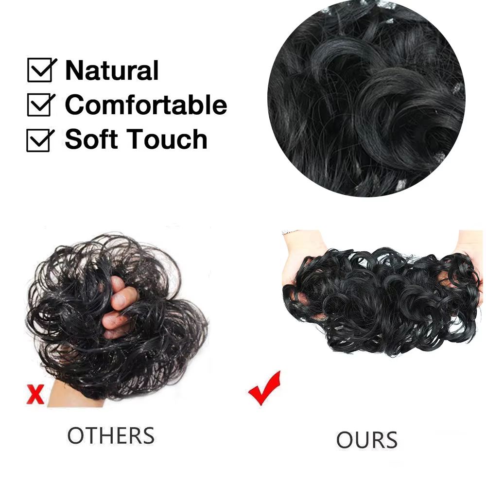 Extensions de chignon synthétique pour femmes