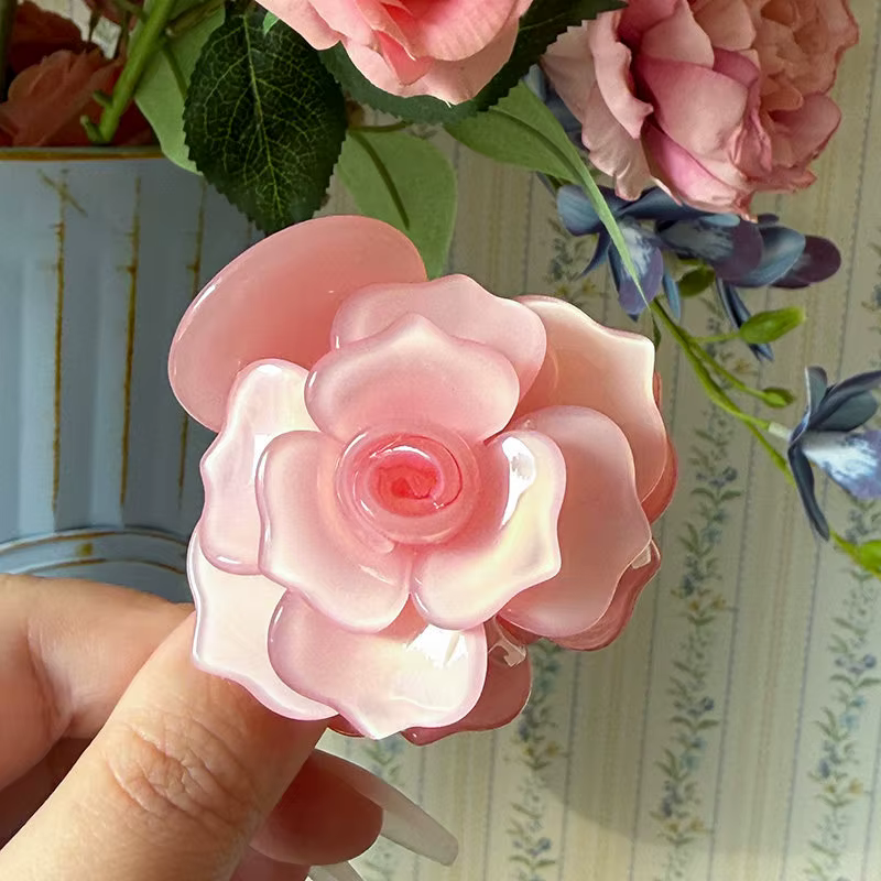 Pince à cheveux élégante en forme de rose