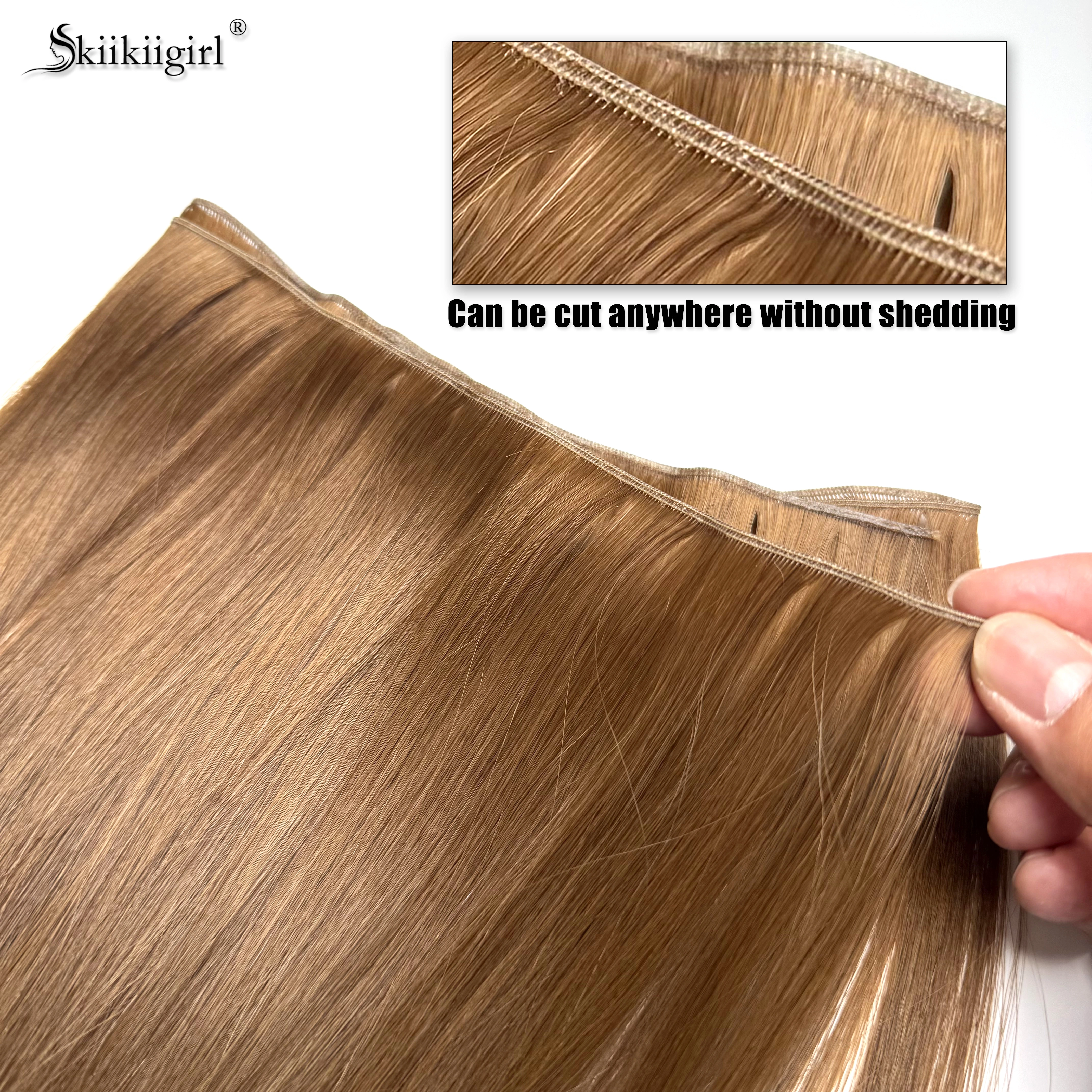 Extensions de cheveux humains Genius Trame 100G paquets blonds doubles dessinés