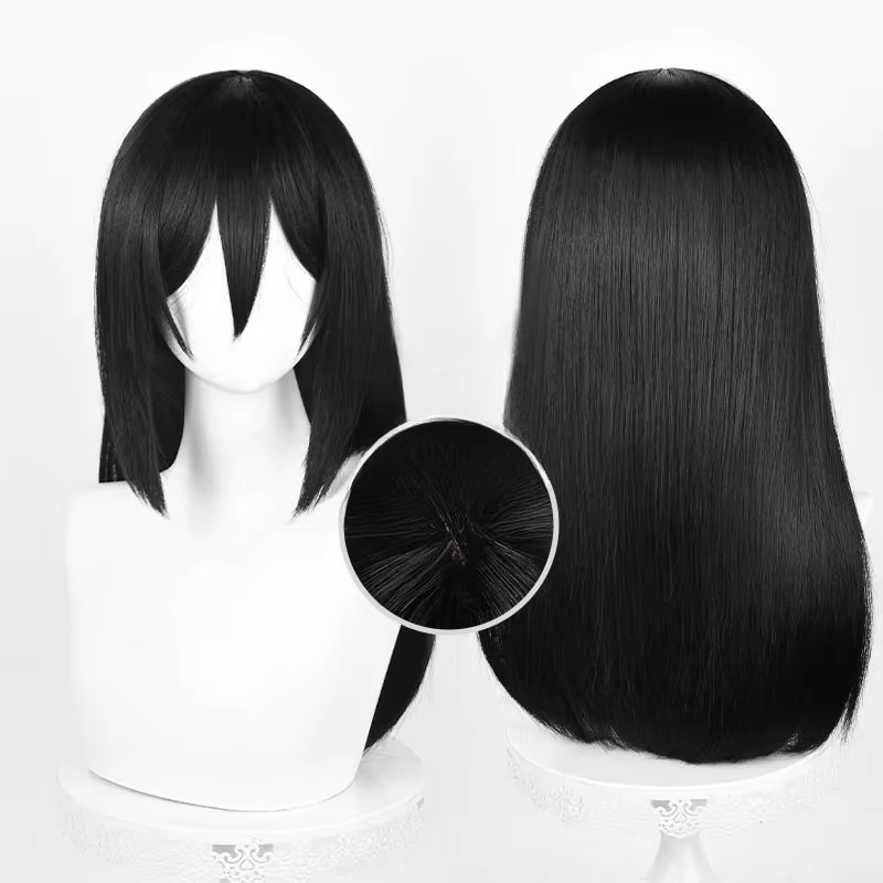 Perruque de Cosplay synthétique Titan Mikasa Ackerman pour femmes noires