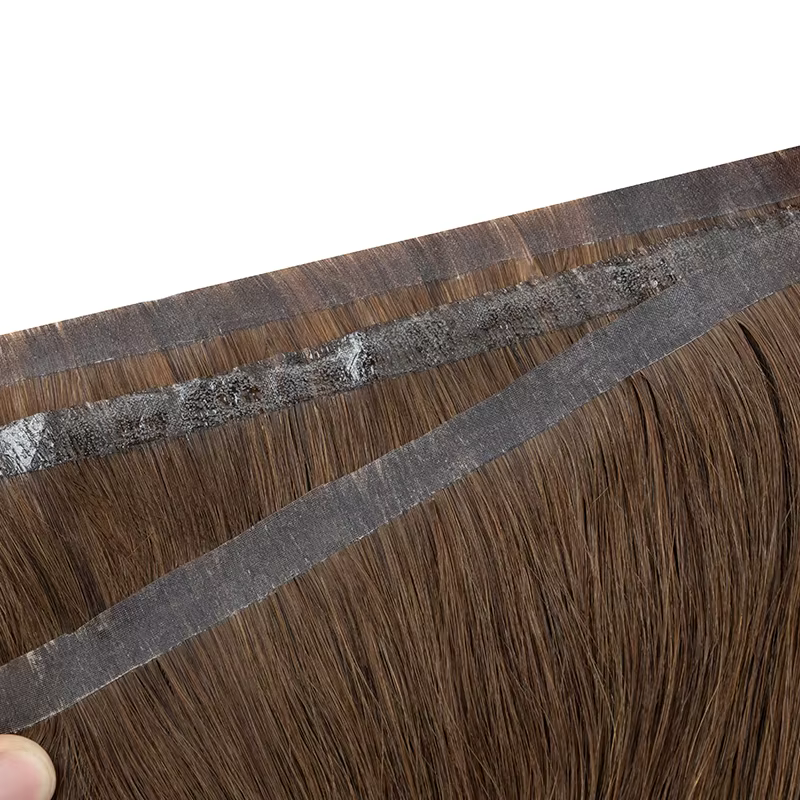 Trame de bande naturelle sans couture, longue bande de trame de peau en PU dans les Extensions humaines, sans colle, cheveux fins, faisceaux de trame longs de 80cm