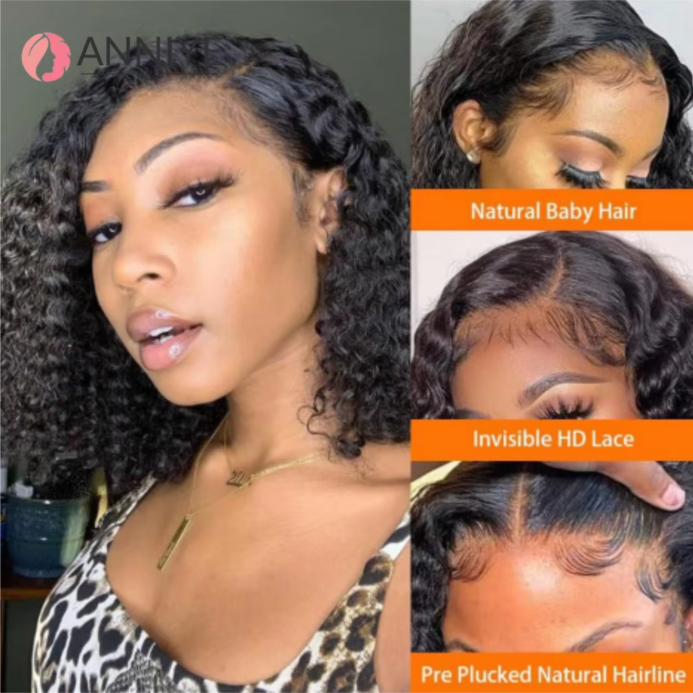 Perruque Lace Closure Wig brésilienne bouclée 5x5