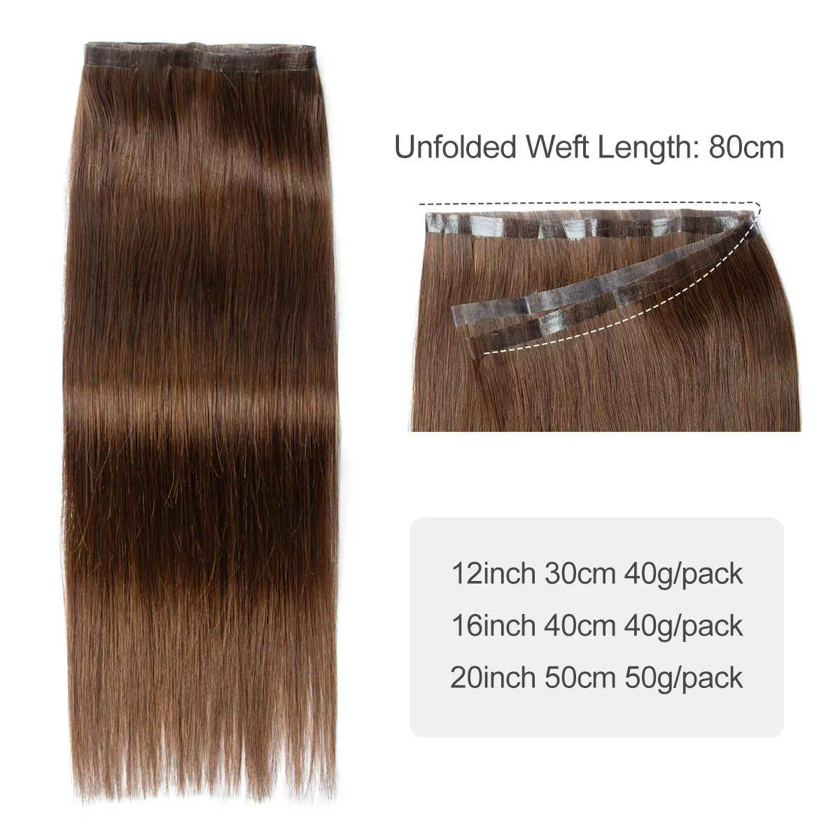 Bande dans la trame Extensions de cheveux