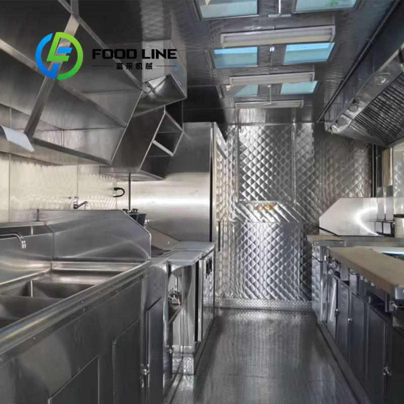Conteneur barbecue Restaurant Bar restauration rapide Pizza remorque Mobile 20 pieds 40 pieds conteneur Commercial cuisine à vendre