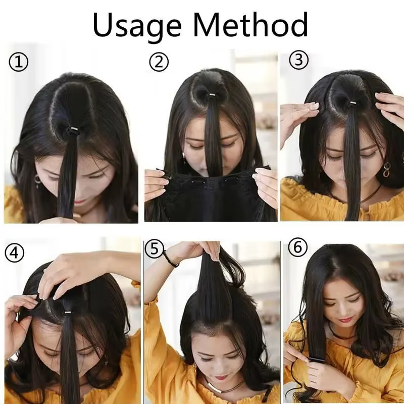 Extension capillaire synthétique longue bouclée de 22 pouces