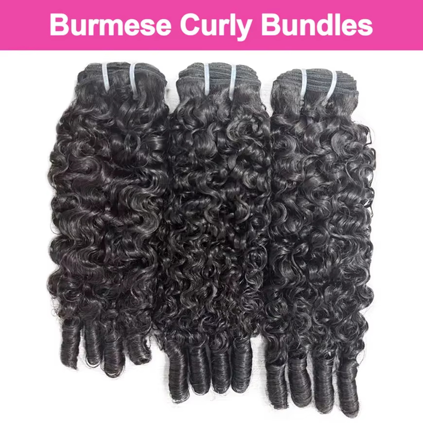Mèches birmans bouclées 3C4A 100% naturelles