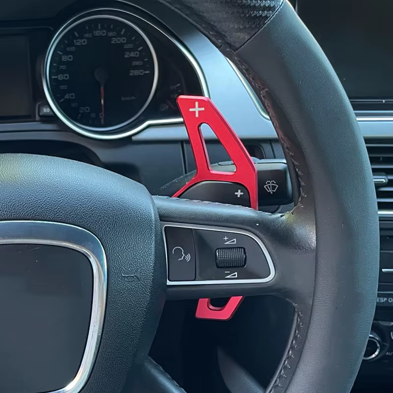 2x Extension de levier de vitesses en aluminium pour volant Audi A3 A4 A5 A6 A7 A8 Q5 Q7 TT S3 S4 S5 R8 2006-2009 2010 2011