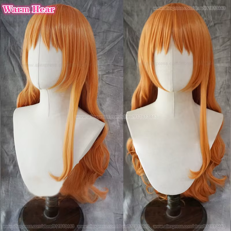 Perruque de Cosplay Anime Nami 75cm
