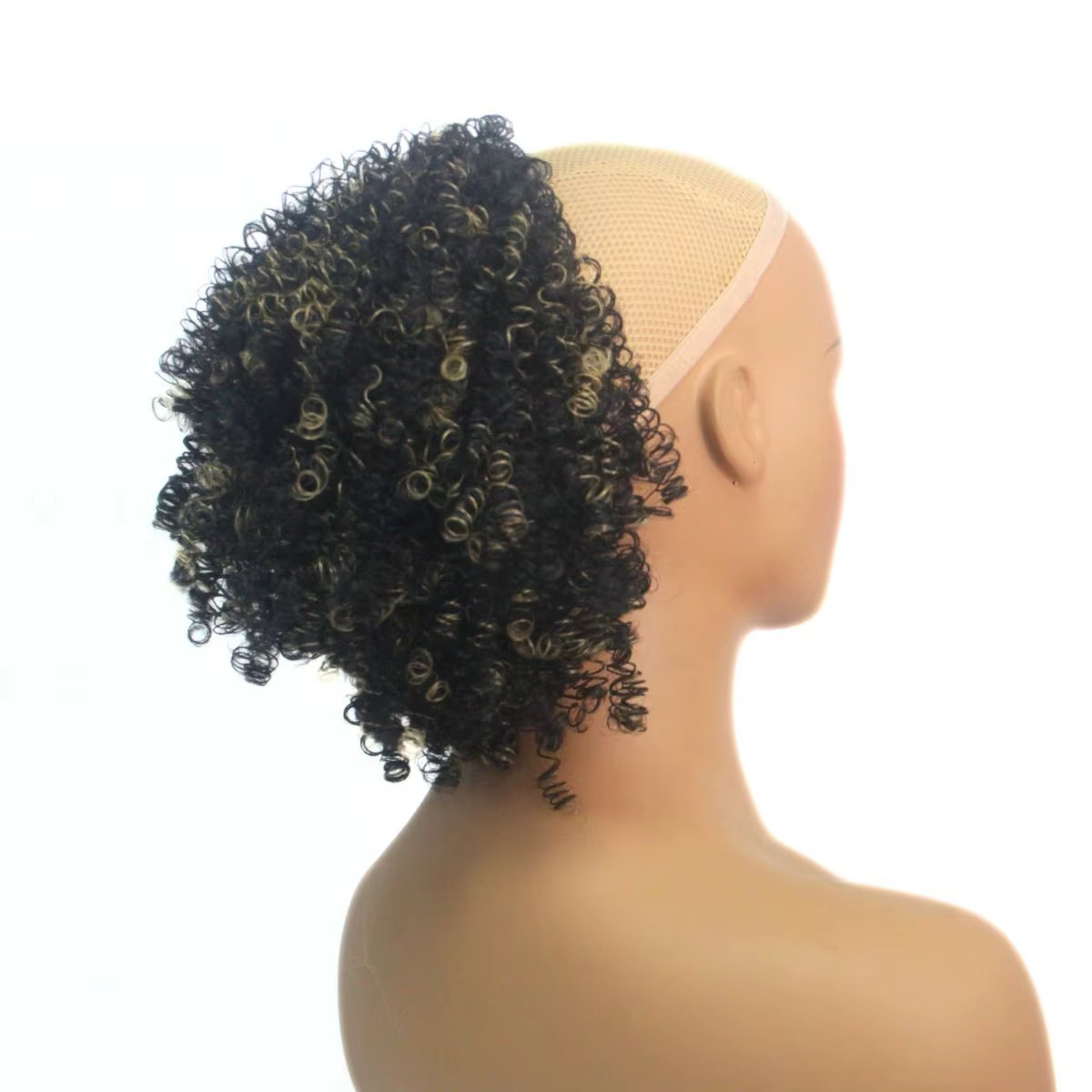 Extension de chignon afro bouclé frisé avec cordon de serrage pour femmes noires