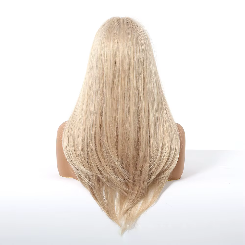 Perruque Blonde dorée avec frange