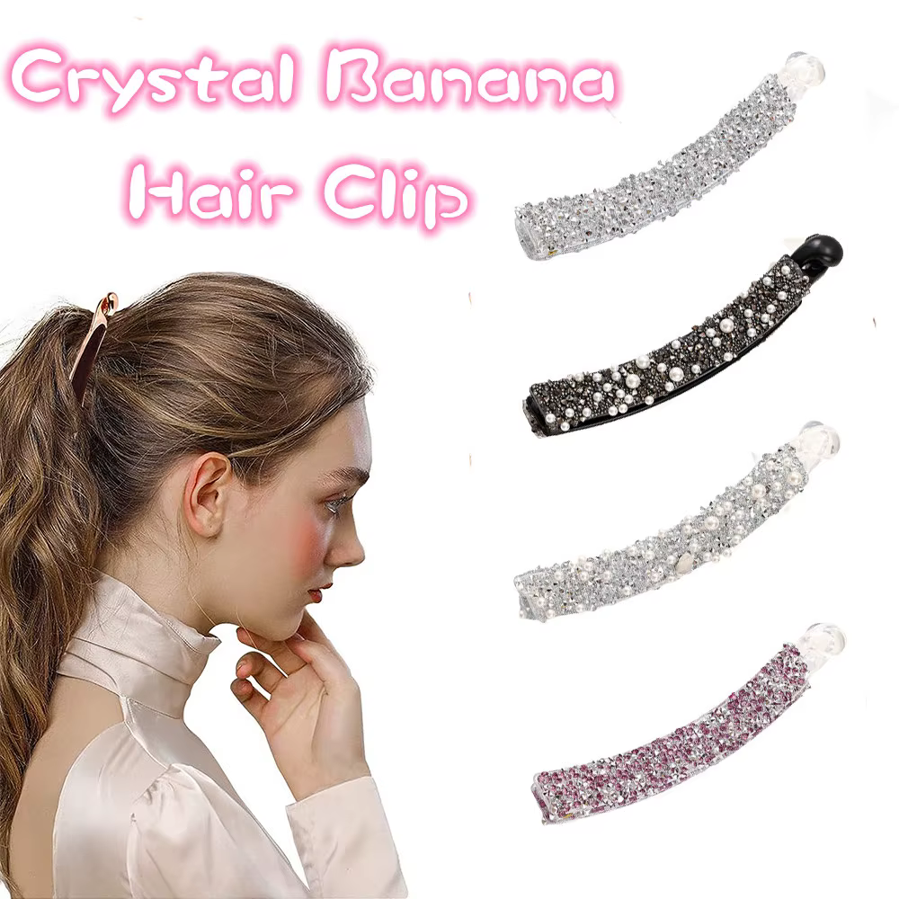 Pince à cheveux en cristal Bling pour femmes