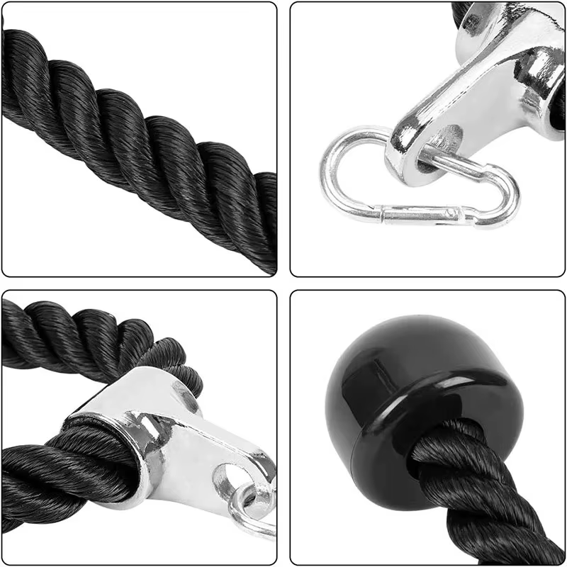 Triceps abaissement corde visage tirer poignées pousser tirer vers le bas cordon pour Biceps dos épaule Triceps Fitness Tension corde accessoire de gymnastique