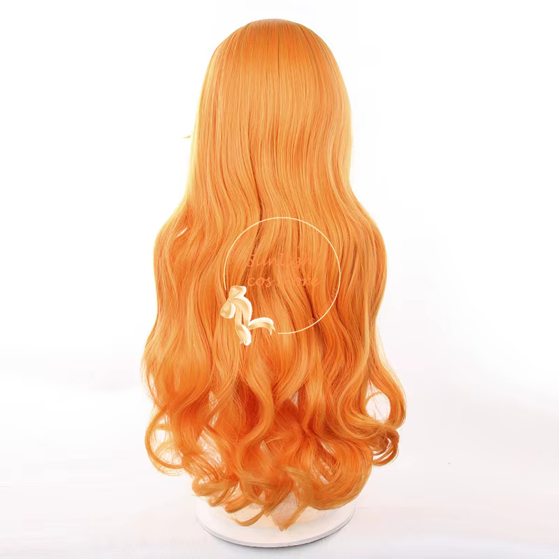 Perruque Nami Synthétique Bouclée Orange pour Femme