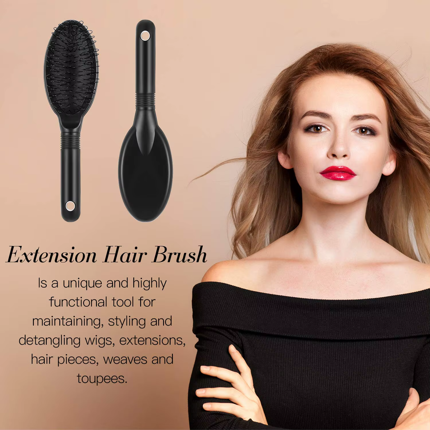 Brosse à perruque en boucle