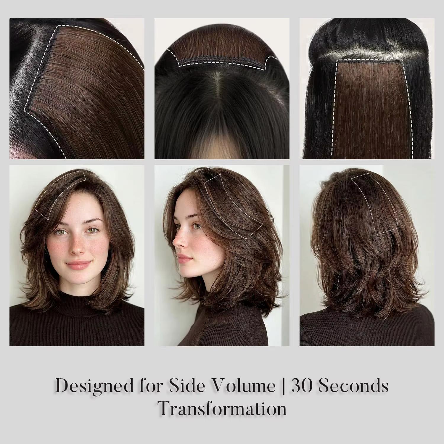 Extensions de cheveux naturels à clipser