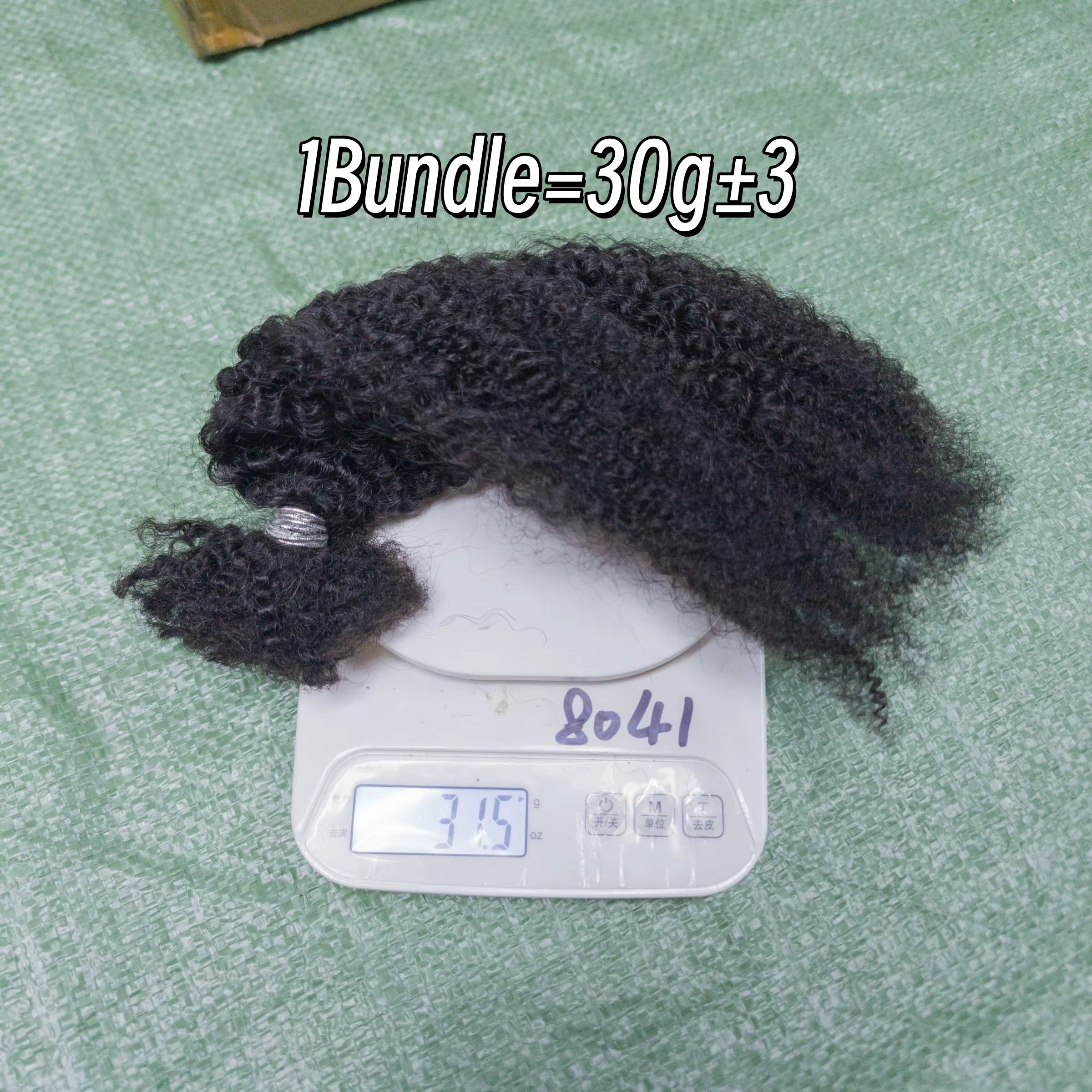 100% paquets de cheveux humains pour Locs tresses 4C Afro crépus bouclés Extension en vrac tresse 16 pouces