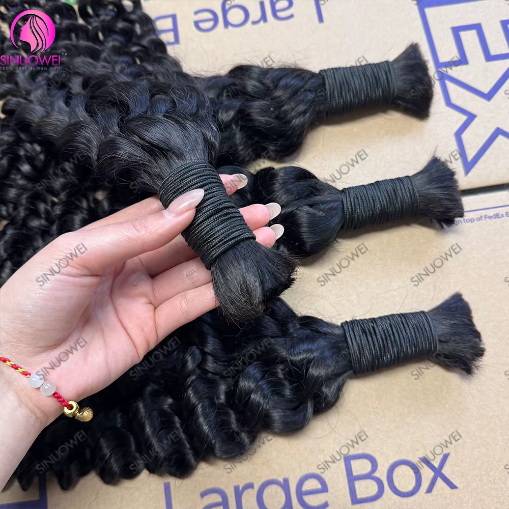 Tressage en vrac cheveux vague d'eau 100%