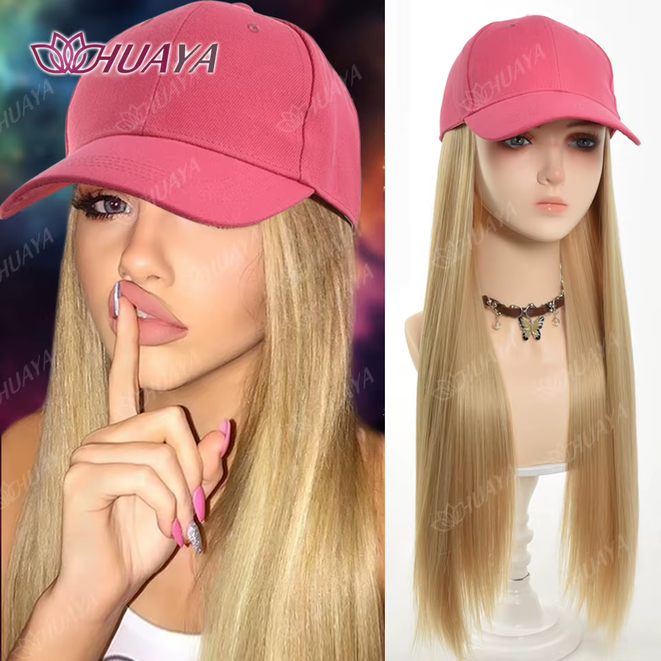 Chapeau perruques casquette avec cheveux