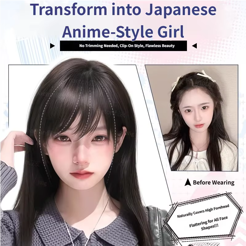 Extensions de franges à clipser 100 % cheveux humains
