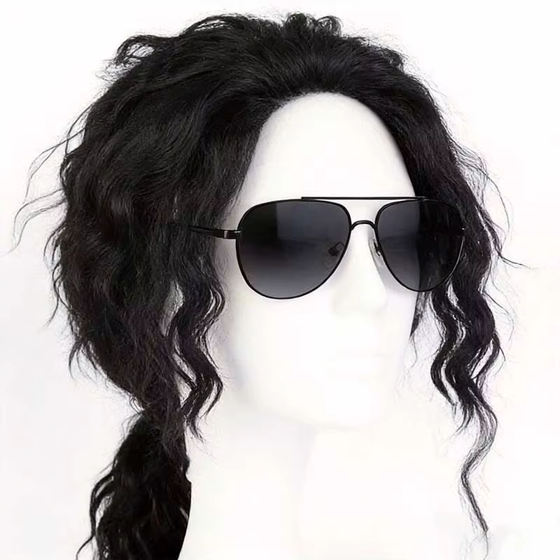 Perruque noire bouclée style Michael Jackson