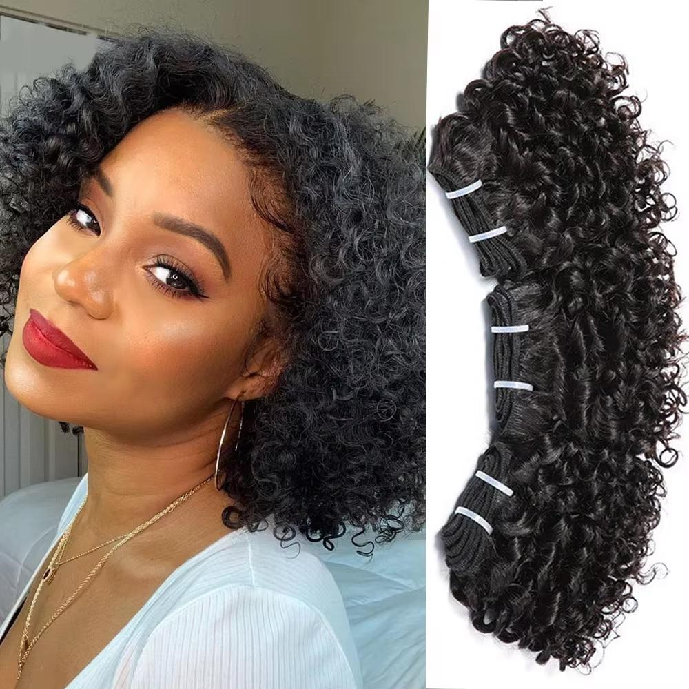 Extensions de cheveux brésiliens bouclés rebondissants paquets