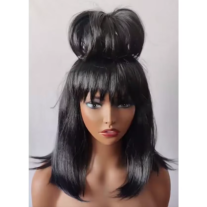 Hades Mage Beetle Juice Lydia Deetz noir Cosplay perruque Halloween